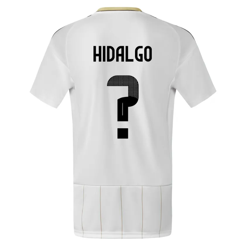Danxen Homme Maillot Costa Rica Pablo Hidalgo #0 Blanc Tenues Extérieur 24-26 T-Shirt
