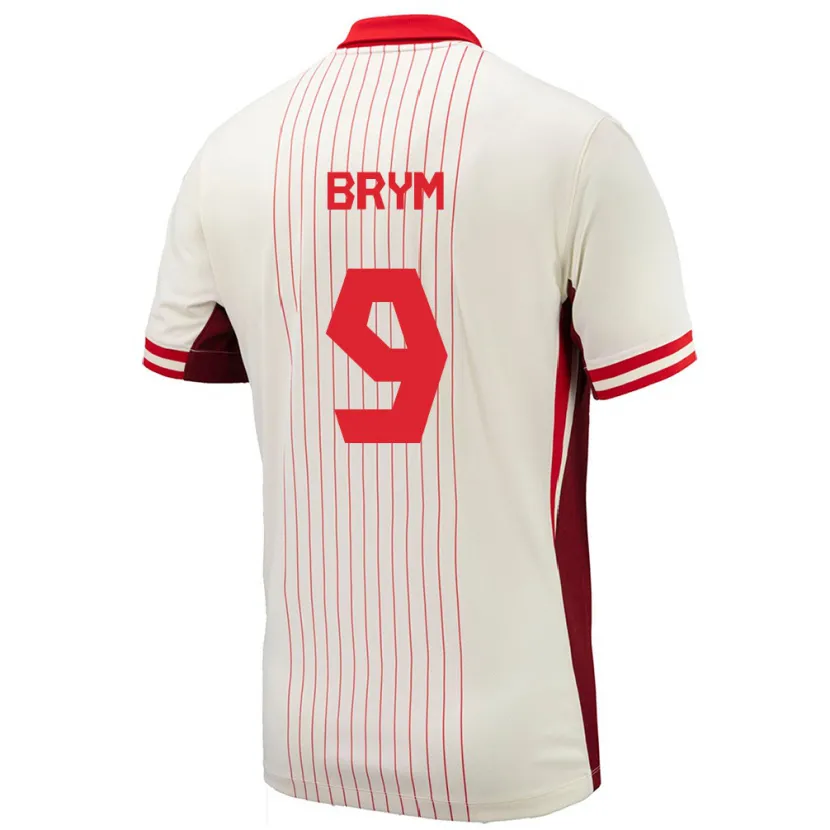 Danxen Homme Maillot Canada Charles-Andreas Brym #9 Blanc Tenues Extérieur 24-26 T-Shirt
