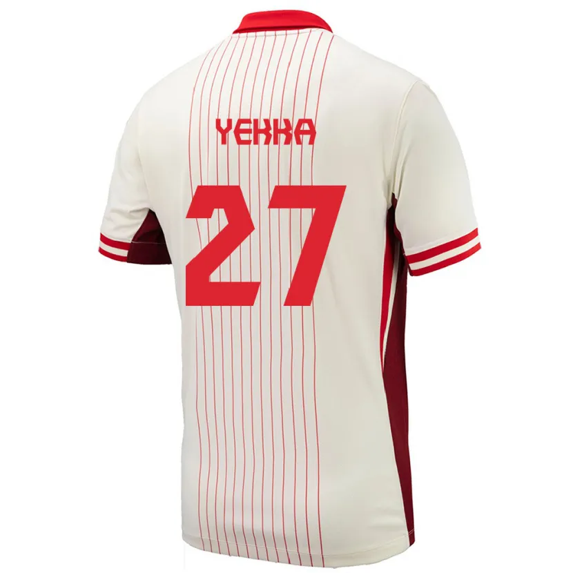 Danxen Homme Maillot Canada Sura Yekka #27 Blanc Tenues Extérieur 24-26 T-Shirt