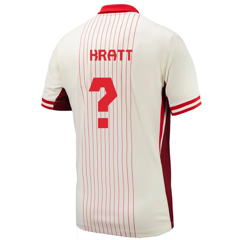 Danxen Homme Maillot Canada Ronan Kratt #0 Blanc Tenues Extérieur 24-26 T-Shirt