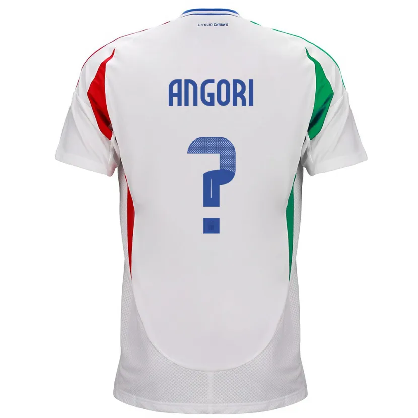 Danxen Homme Maillot Italie Samuele Angori #0 Blanc Tenues Extérieur 24-26 T-Shirt