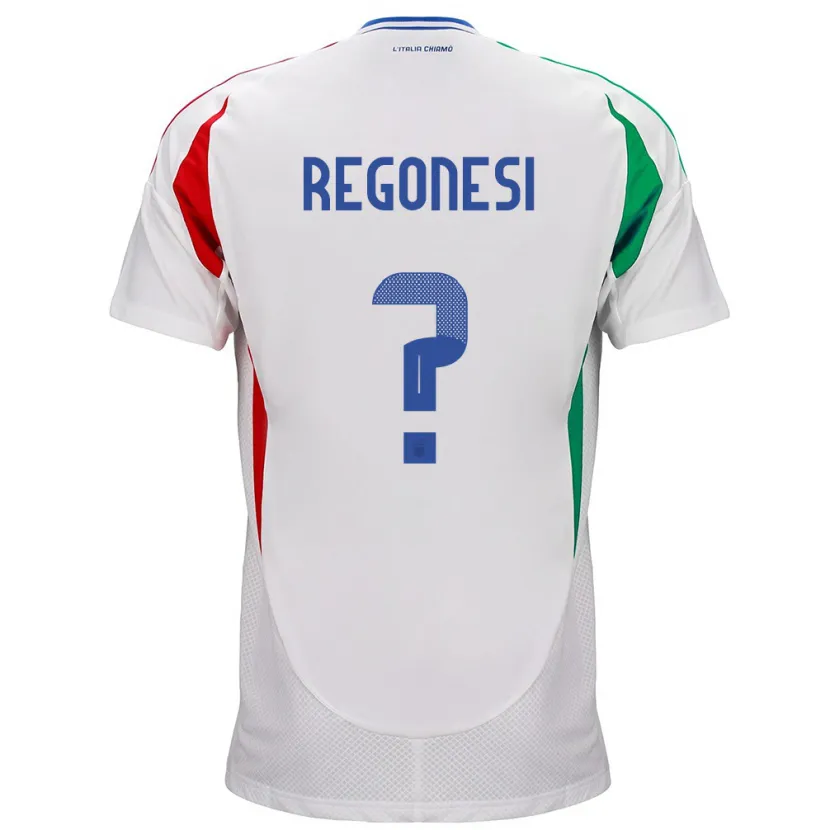 Danxen Homme Maillot Italie Iacopo Regonesi #0 Blanc Tenues Extérieur 24-26 T-Shirt