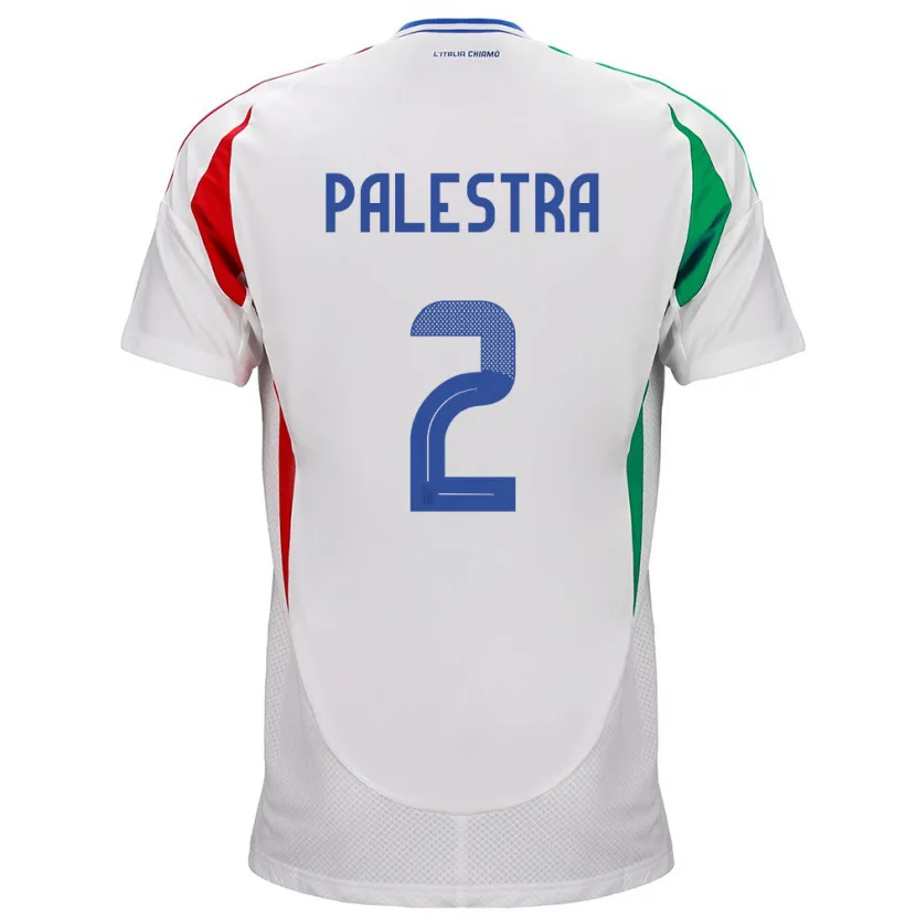 Danxen Homme Maillot Italie Marco Palestra #2 Blanc Tenues Extérieur 24-26 T-Shirt