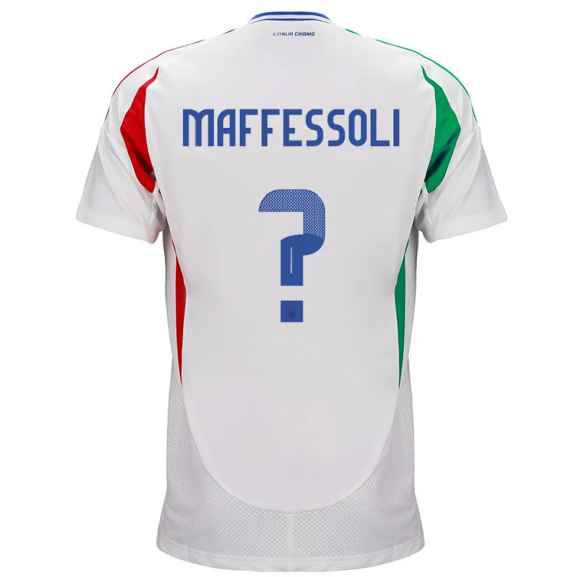 Danxen Homme Maillot Italie Manuel Maffessoli #0 Blanc Tenues Extérieur 24-26 T-Shirt