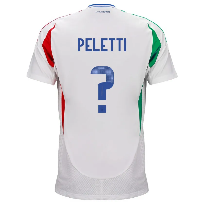 Danxen Homme Maillot Italie Lamberto Peletti #0 Blanc Tenues Extérieur 24-26 T-Shirt