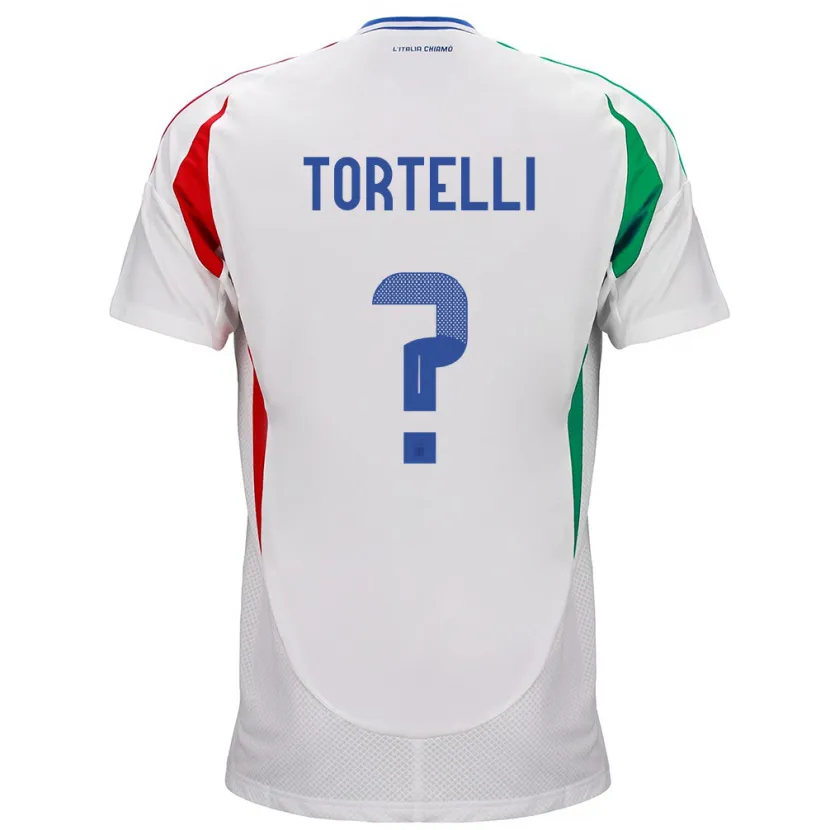 Danxen Homme Maillot Italie Alice Tortelli #0 Blanc Tenues Extérieur 24-26 T-Shirt