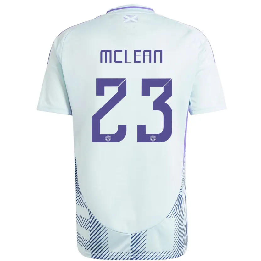 Danxen Homme Maillot Écosse Kenny Mclean #23 Bleu Menthe Clair Tenues Extérieur 24-26 T-Shirt