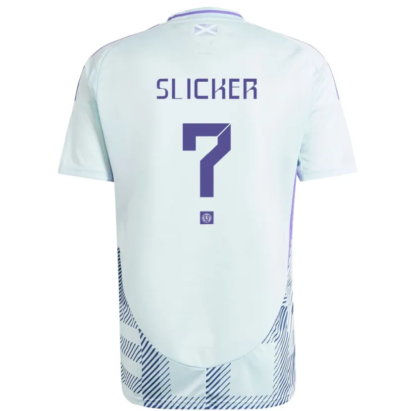 Danxen Homme Maillot Écosse Cieran Slicker #0 Bleu Menthe Clair Tenues Extérieur 24-26 T-Shirt