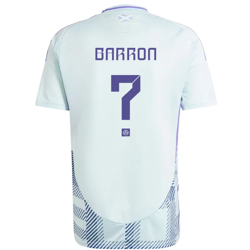 Danxen Homme Maillot Écosse Connor Barron #0 Bleu Menthe Clair Tenues Extérieur 24-26 T-Shirt