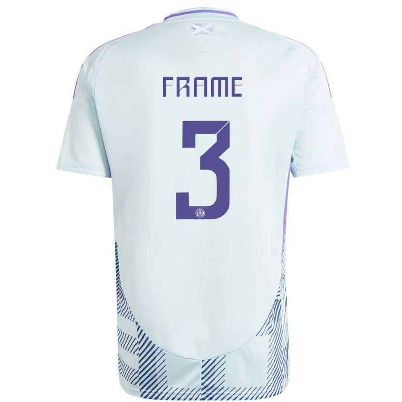 Danxen Homme Maillot Écosse Mitchel Frame #3 Bleu Menthe Clair Tenues Extérieur 24-26 T-Shirt