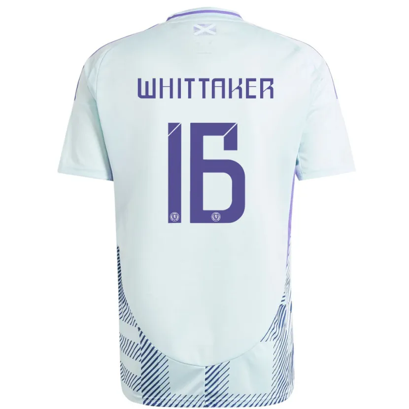 Danxen Homme Maillot Écosse Rory Whittaker #16 Bleu Menthe Clair Tenues Extérieur 24-26 T-Shirt