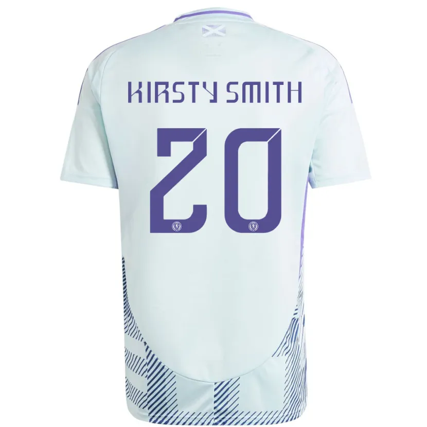 Danxen Homme Maillot Écosse Kirsty Smith #20 Bleu Menthe Clair Tenues Extérieur 24-26 T-Shirt