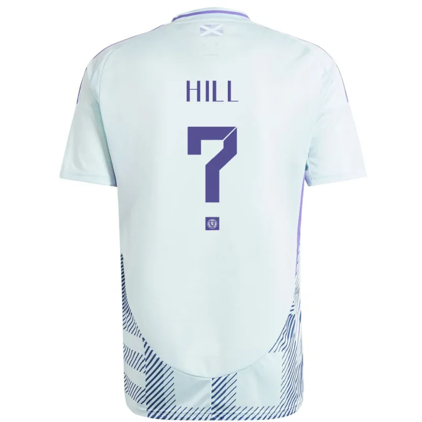 Danxen Homme Maillot Écosse Kathryn Hill #0 Bleu Menthe Clair Tenues Extérieur 24-26 T-Shirt