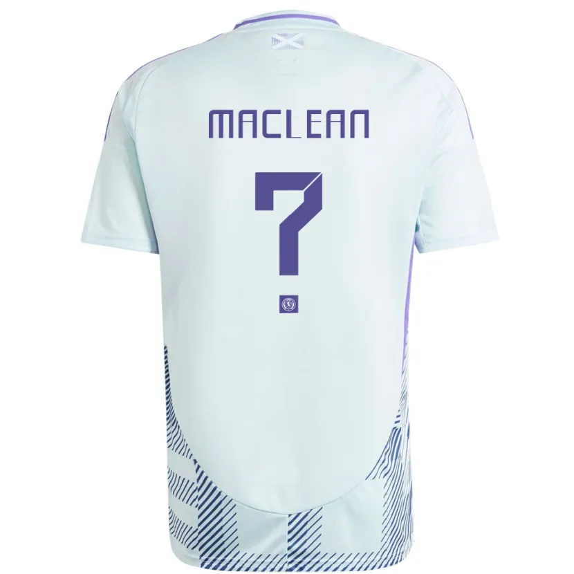 Danxen Homme Maillot Écosse Kirsty Maclean #0 Bleu Menthe Clair Tenues Extérieur 24-26 T-Shirt