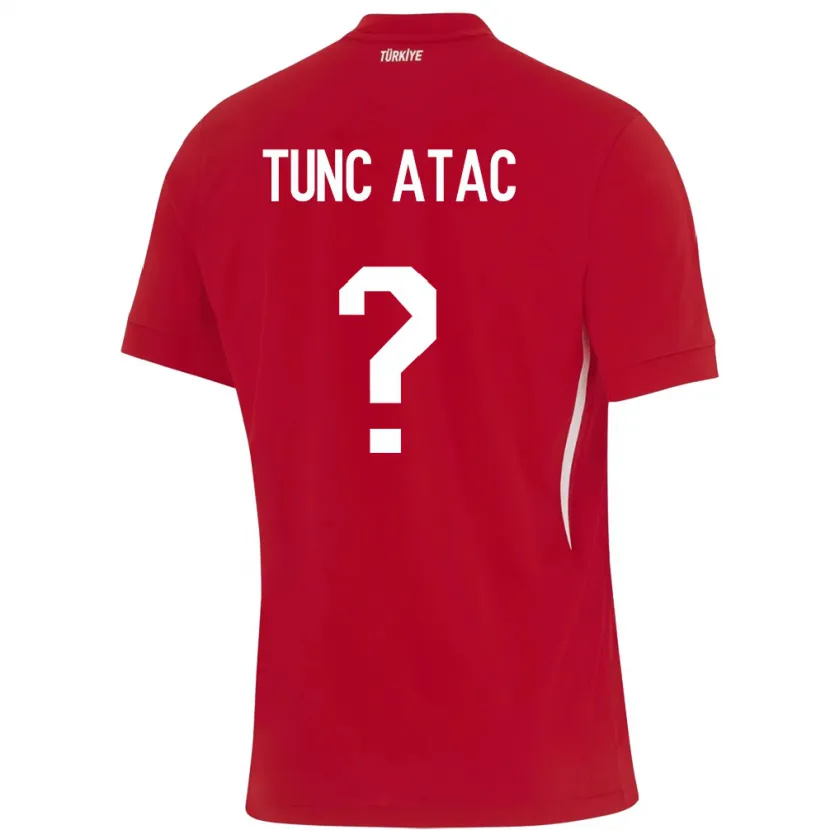 Danxen Homme Maillot Turquie Arin Tunç Ataç #0 Rouge Tenues Extérieur 24-26 T-Shirt