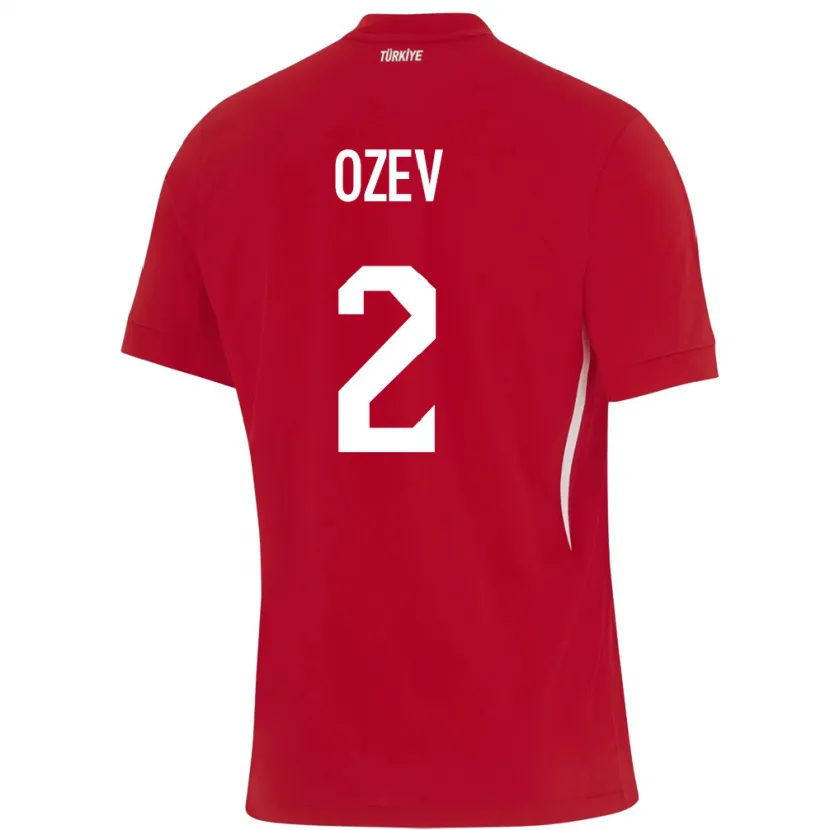 Danxen Homme Maillot Turquie Ümran Özev #2 Rouge Tenues Extérieur 24-26 T-Shirt
