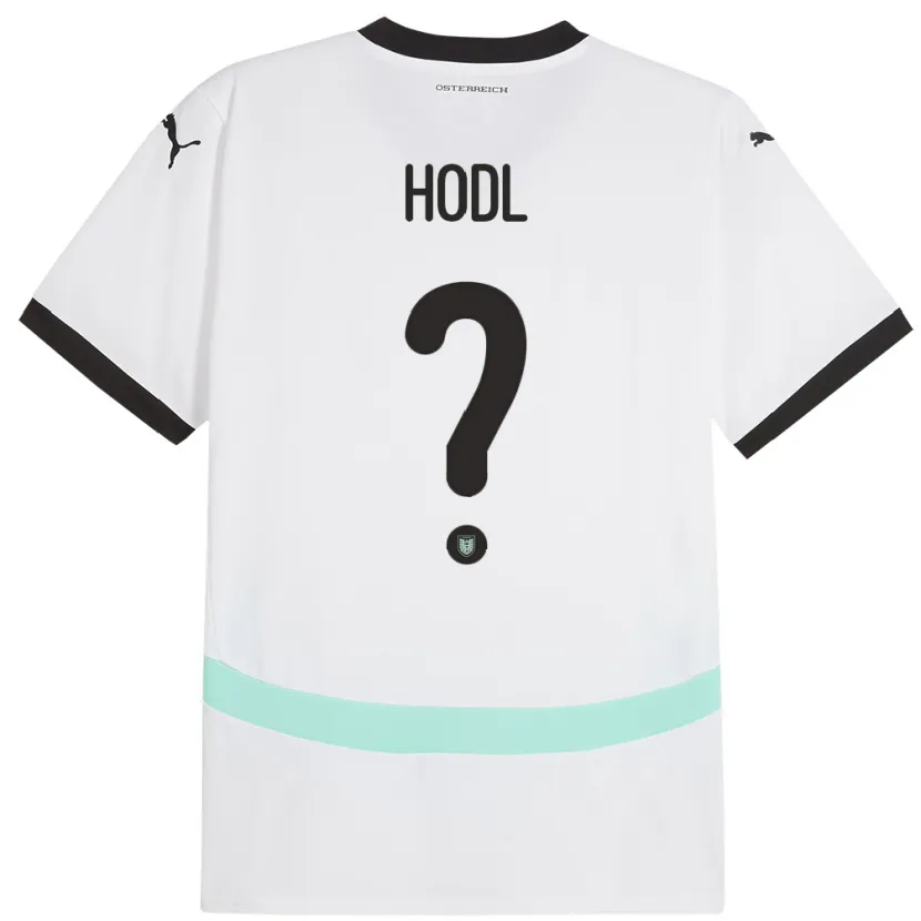 Danxen Homme Maillot Autriche Jacob Hödl #0 Blanc Tenues Extérieur 24-26 T-Shirt