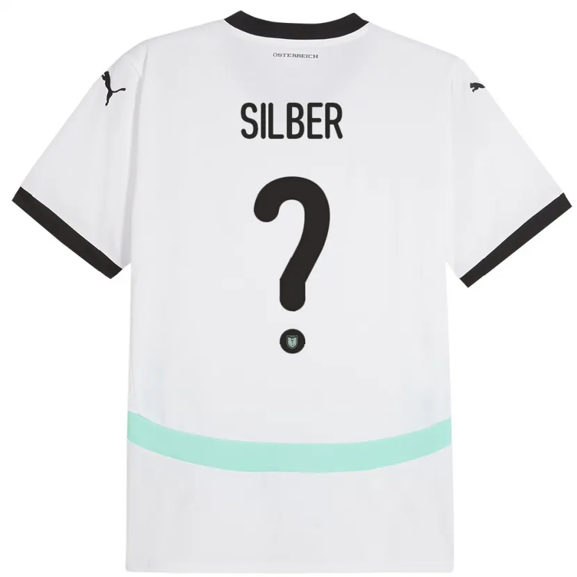 Danxen Homme Maillot Autriche Fabian Silber #0 Blanc Tenues Extérieur 24-26 T-Shirt