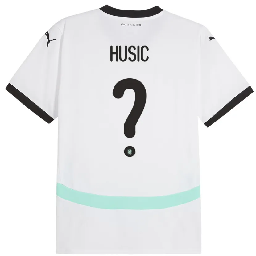 Danxen Homme Maillot Autriche Loris Husic #0 Blanc Tenues Extérieur 24-26 T-Shirt