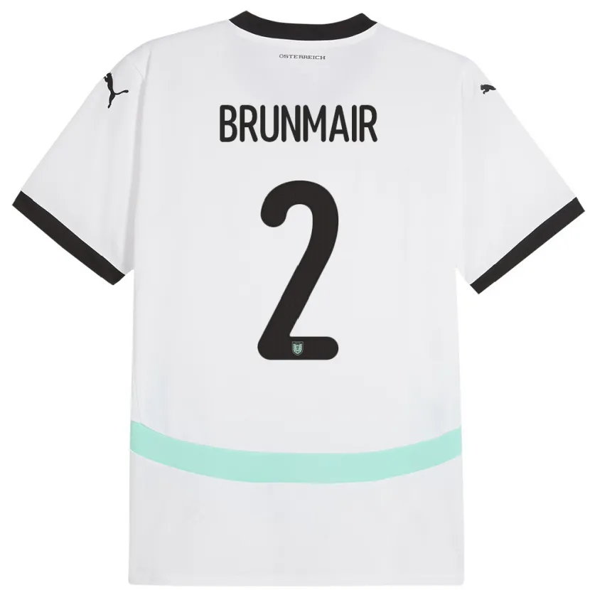 Danxen Homme Maillot Autriche Livia Brunmair #2 Blanc Tenues Extérieur 24-26 T-Shirt