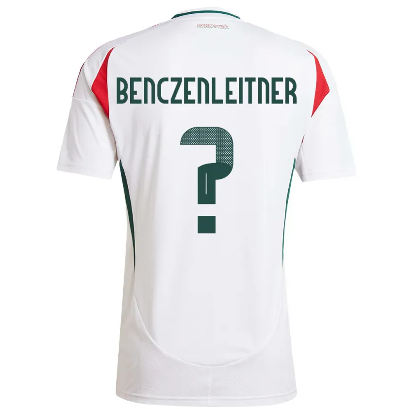 Danxen Homme Maillot Hongrie Barna Benczenleitner #0 Blanc Tenues Extérieur 24-26 T-Shirt