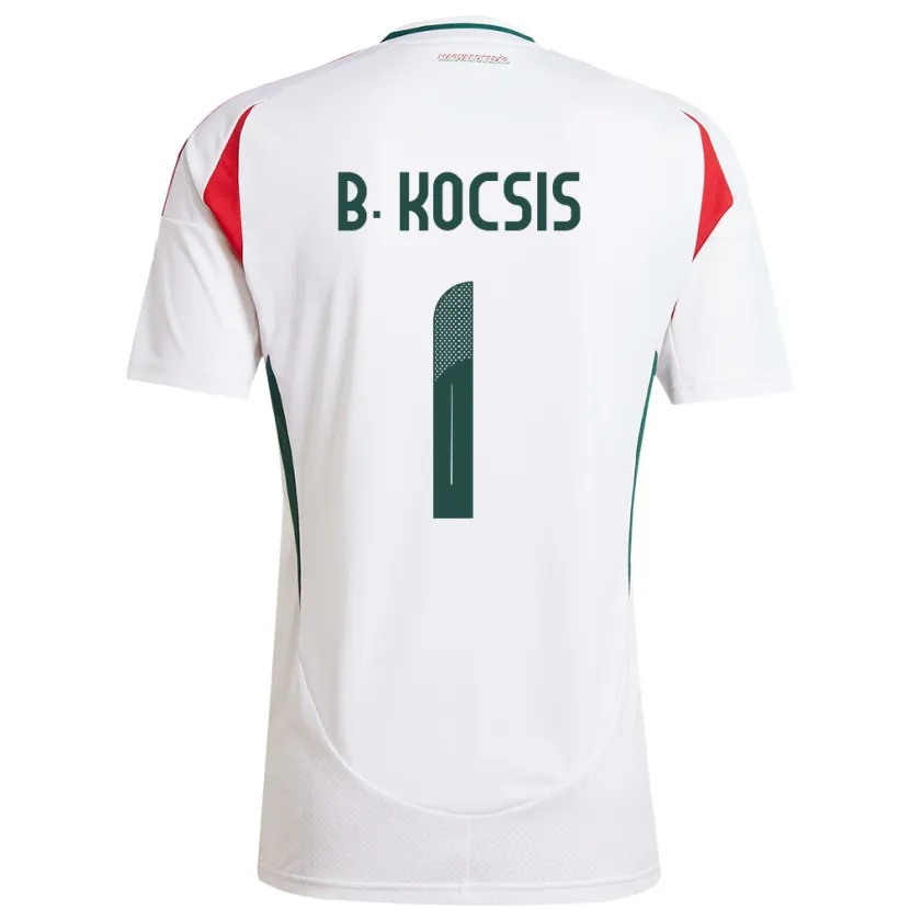 Danxen Homme Maillot Hongrie Botond Kocsis #1 Blanc Tenues Extérieur 24-26 T-Shirt