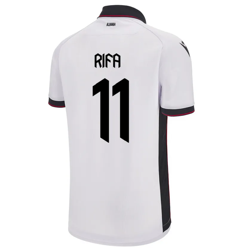 Danxen Homme Maillot Albanie Oresti Rifa #11 Blanc Tenues Extérieur 24-26 T-Shirt