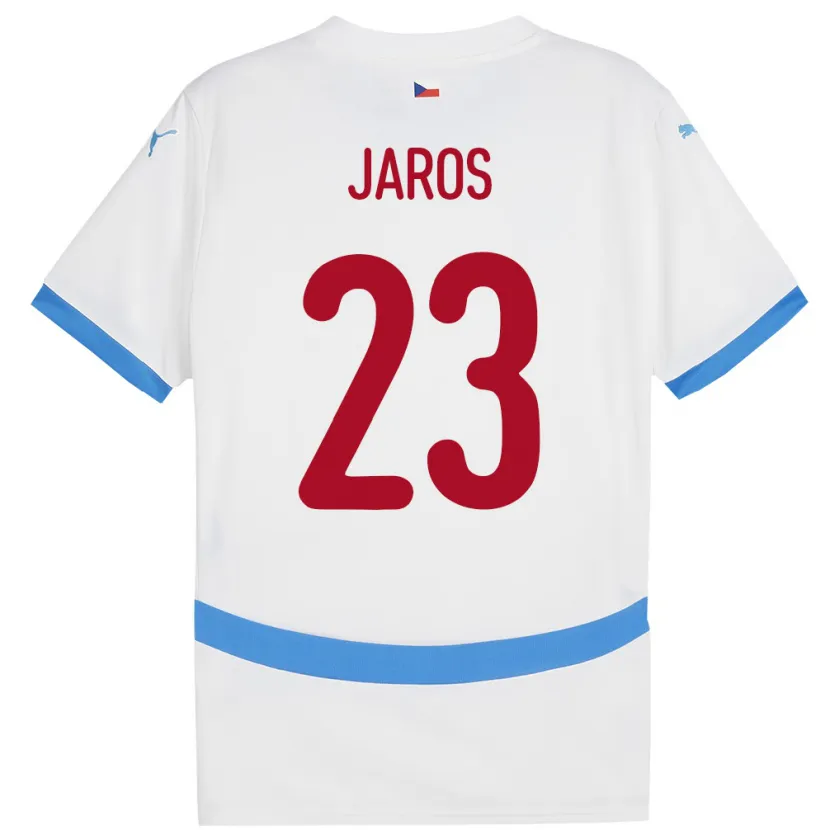 Danxen Homme Maillot Tchéquie Vitezslav Jaros #23 Blanc Tenues Extérieur 24-26 T-Shirt