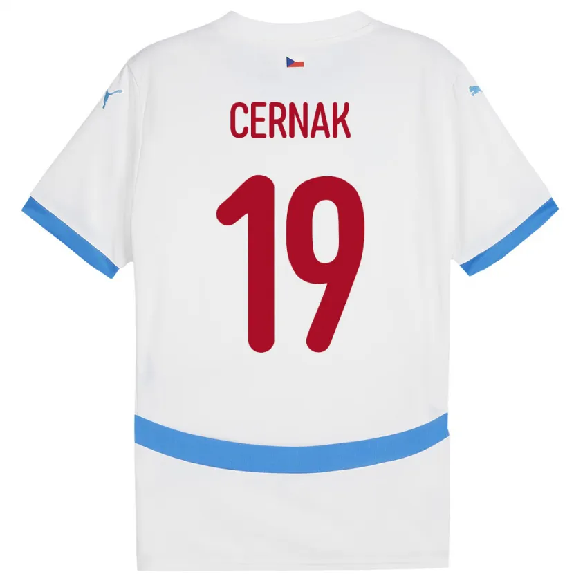 Danxen Homme Maillot Tchéquie Michal Cernak #19 Blanc Tenues Extérieur 24-26 T-Shirt