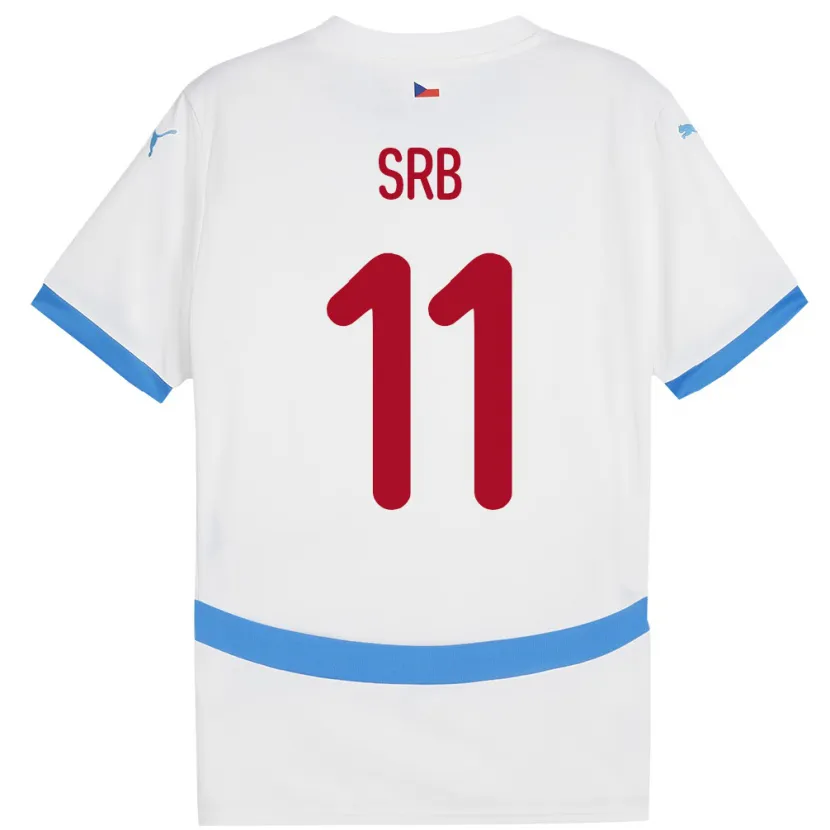 Danxen Homme Maillot Tchéquie Matous Srb #11 Blanc Tenues Extérieur 24-26 T-Shirt