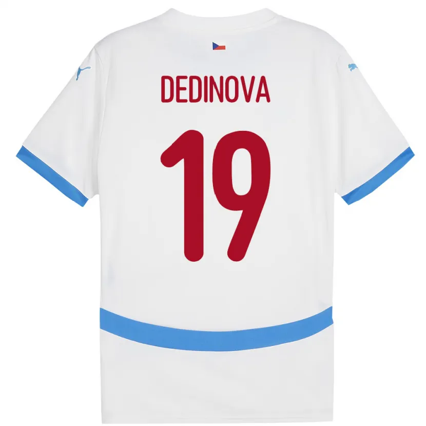Danxen Homme Maillot Tchéquie Aneta Dědinová #19 Blanc Tenues Extérieur 24-26 T-Shirt