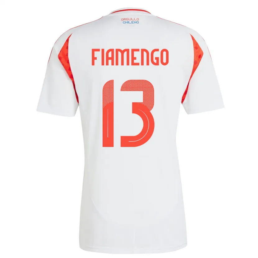 Danxen Homme Maillot Chili Darko Fiamengo #13 Blanc Tenues Extérieur 24-26 T-Shirt