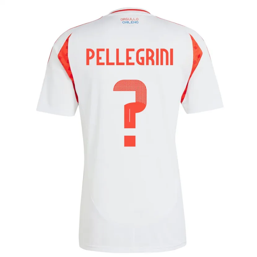 Danxen Homme Maillot Chili Maya Pellegrini #0 Blanc Tenues Extérieur 24-26 T-Shirt