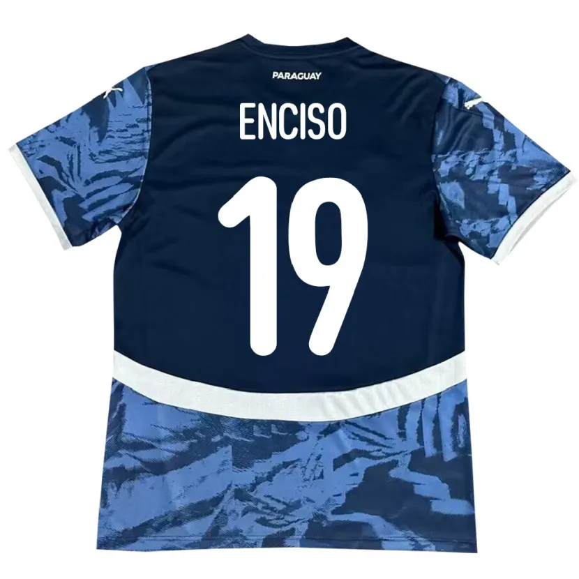 Danxen Homme Maillot Paraguay Julio Enciso #19 Bleu Tenues Extérieur 24-26 T-Shirt