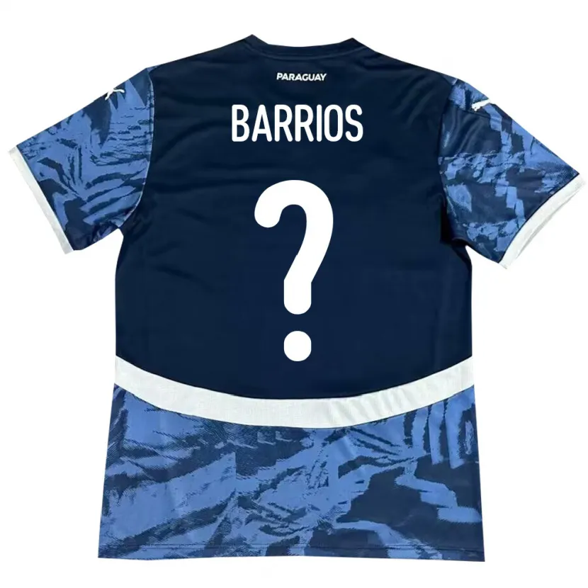 Danxen Homme Maillot Paraguay Fabio Barrios #0 Bleu Tenues Extérieur 24-26 T-Shirt