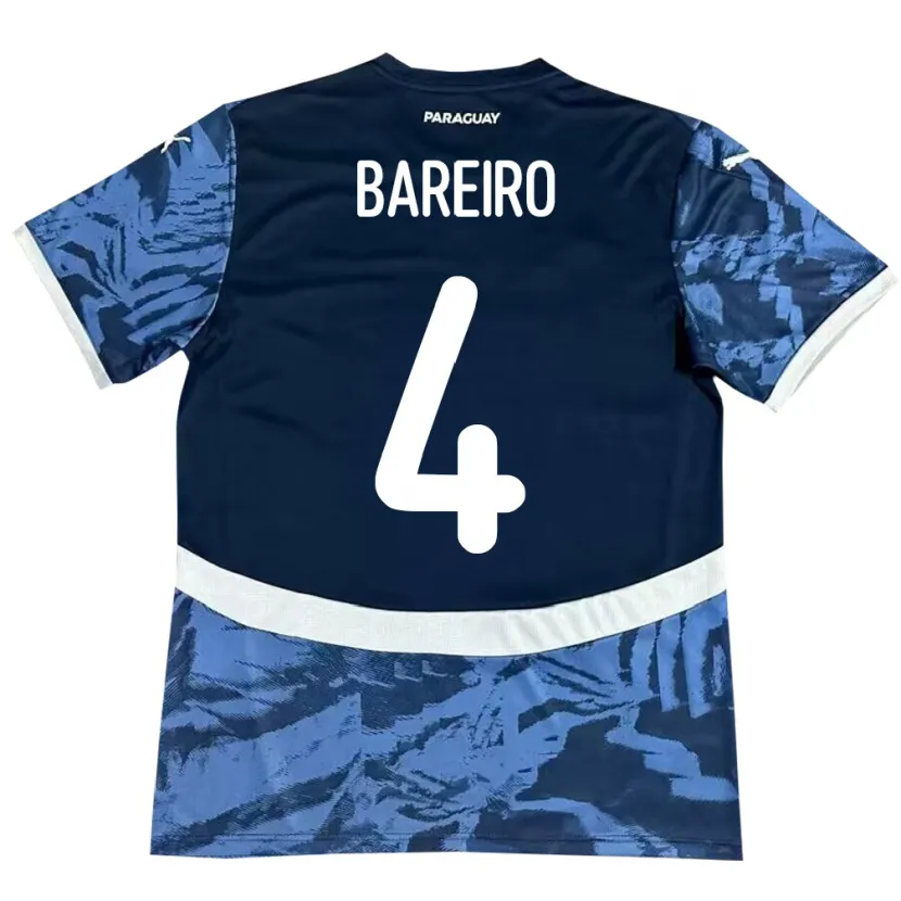 Danxen Homme Maillot Paraguay Daysy Bareiro #4 Bleu Tenues Extérieur 24-26 T-Shirt