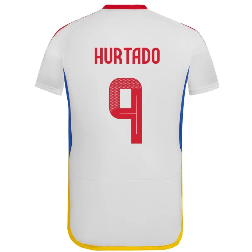 Danxen Homme Maillot Venezuela Jan Hurtado #9 Blanc Tenues Extérieur 24-26 T-Shirt