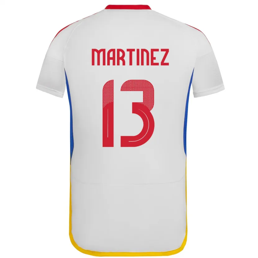 Danxen Homme Maillot Venezuela José Martínez #13 Blanc Tenues Extérieur 24-26 T-Shirt