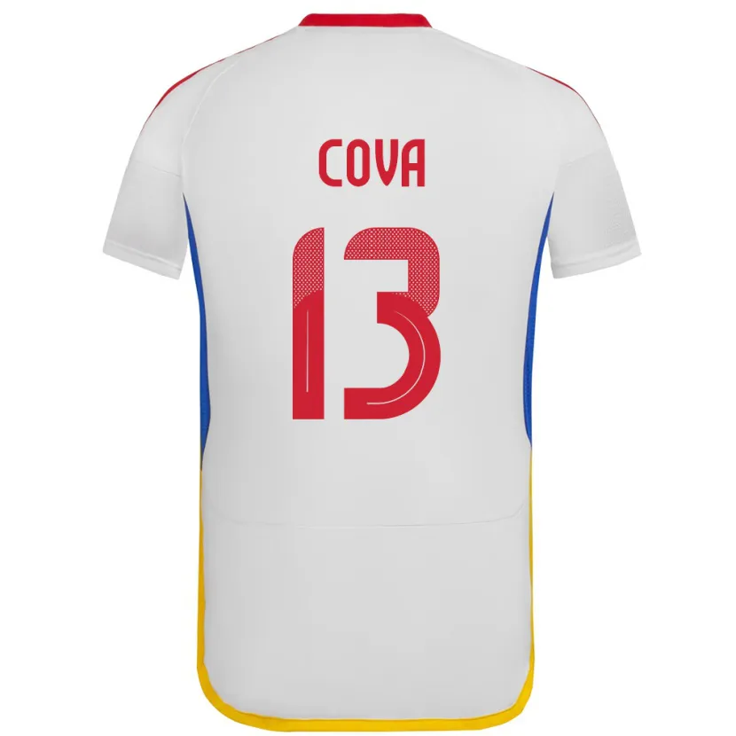 Danxen Homme Maillot Venezuela Alejandro Cova #13 Blanc Tenues Extérieur 24-26 T-Shirt