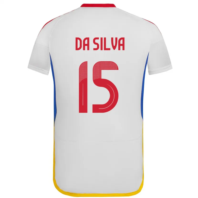 Danxen Homme Maillot Venezuela Cesar Da Silva #15 Blanc Tenues Extérieur 24-26 T-Shirt