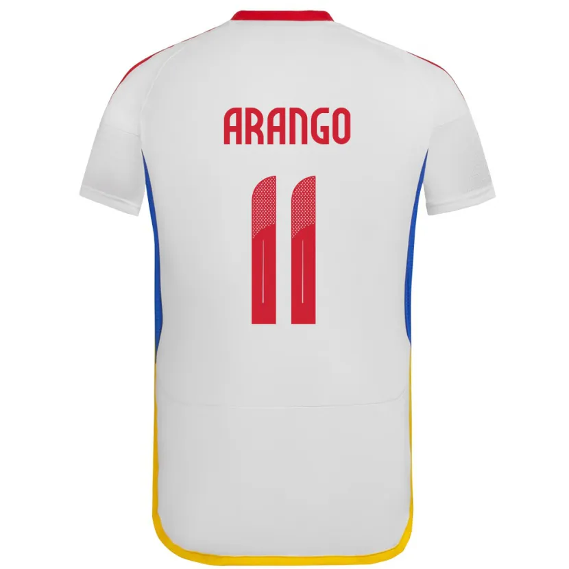 Danxen Homme Maillot Venezuela Juan Arango #11 Blanc Tenues Extérieur 24-26 T-Shirt