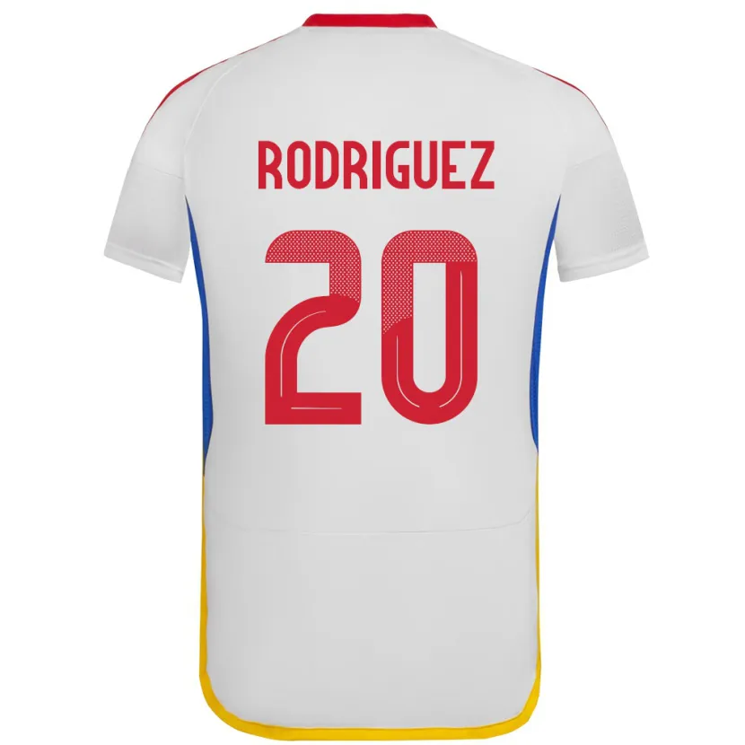 Danxen Homme Maillot Venezuela Dayana Rodríguez #20 Blanc Tenues Extérieur 24-26 T-Shirt