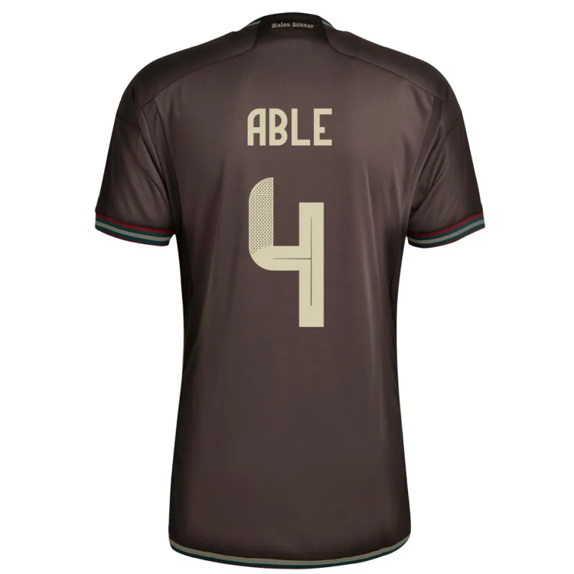 Danxen Homme Maillot Jamaïque Nevillegail Able #4 Brun Nuit Tenues Extérieur 24-26 T-Shirt