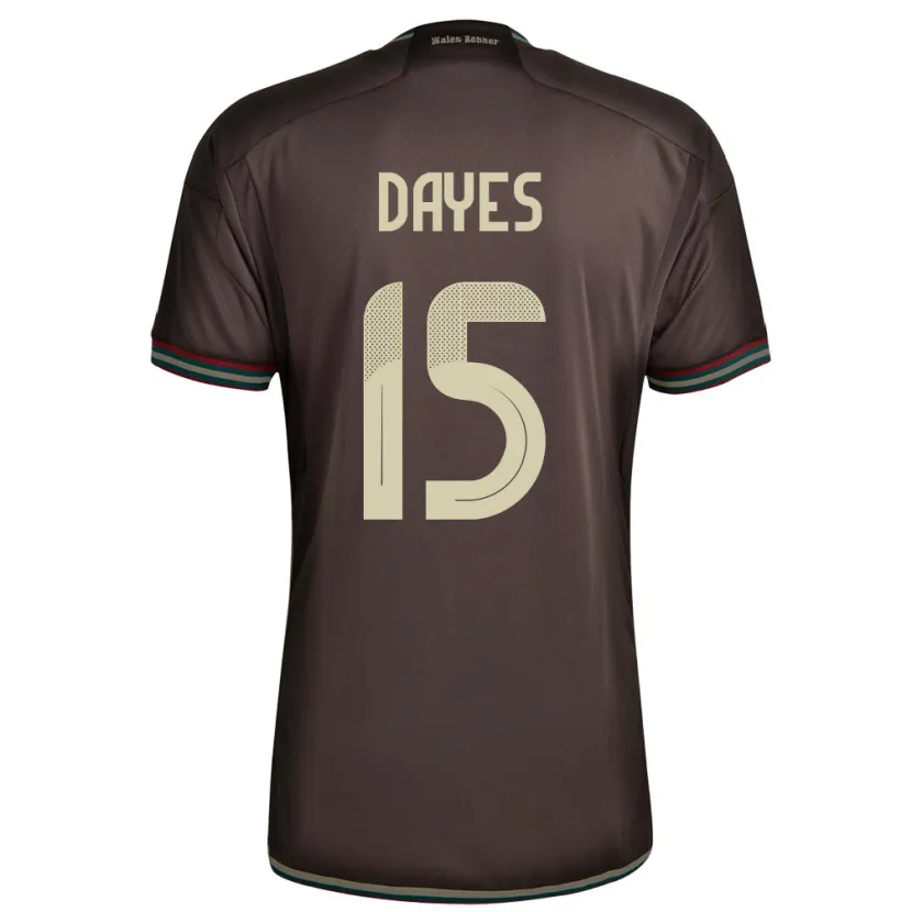 Danxen Homme Maillot Jamaïque Mikayla Dayes #15 Brun Nuit Tenues Extérieur 24-26 T-Shirt