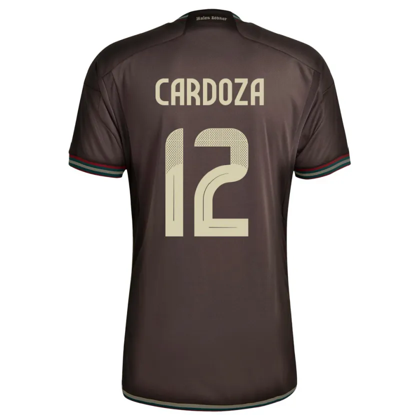 Danxen Homme Maillot Jamaïque Naya Cardoza #12 Brun Nuit Tenues Extérieur 24-26 T-Shirt