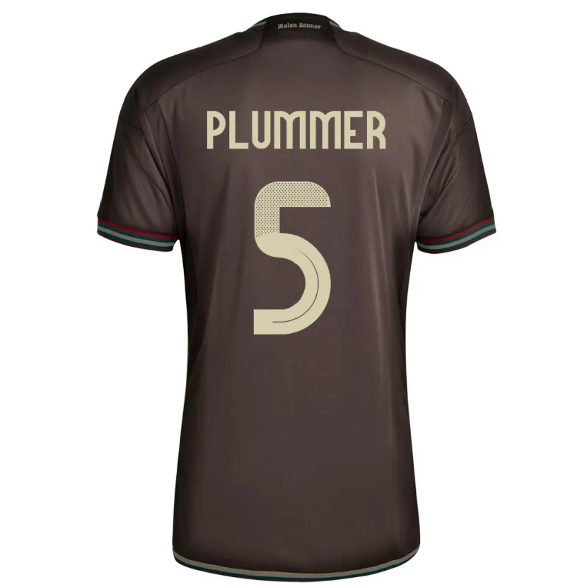 Danxen Homme Maillot Jamaïque Konya Plummer #5 Brun Nuit Tenues Extérieur 24-26 T-Shirt