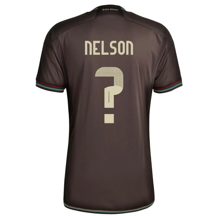 Danxen Homme Maillot Jamaïque Shanhaine Nelson #0 Brun Nuit Tenues Extérieur 24-26 T-Shirt