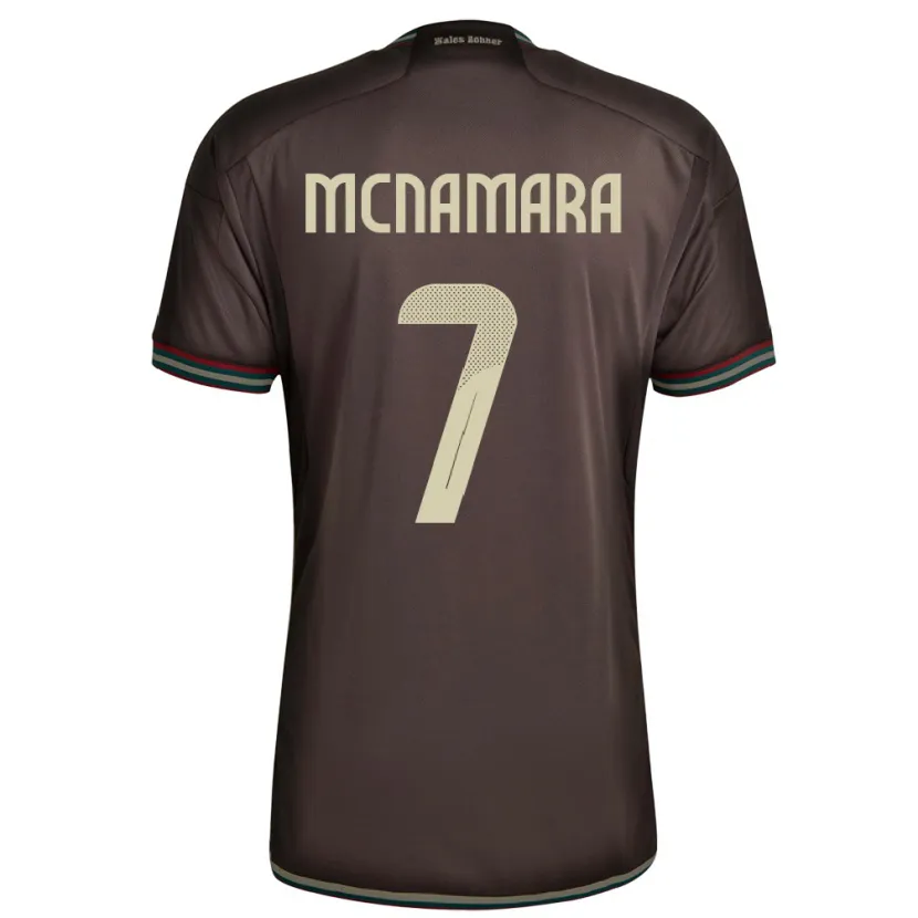 Danxen Homme Maillot Jamaïque Peyton Mcnamara #7 Brun Nuit Tenues Extérieur 24-26 T-Shirt