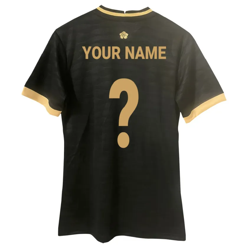 Danxen Homme Maillot Panama Votre Nom #0 Noir Tenues Extérieur 24-26 T-Shirt