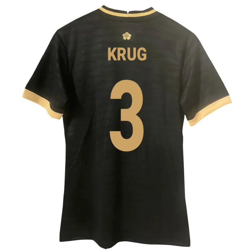 Danxen Homme Maillot Panama Martín Krug #3 Noir Tenues Extérieur 24-26 T-Shirt